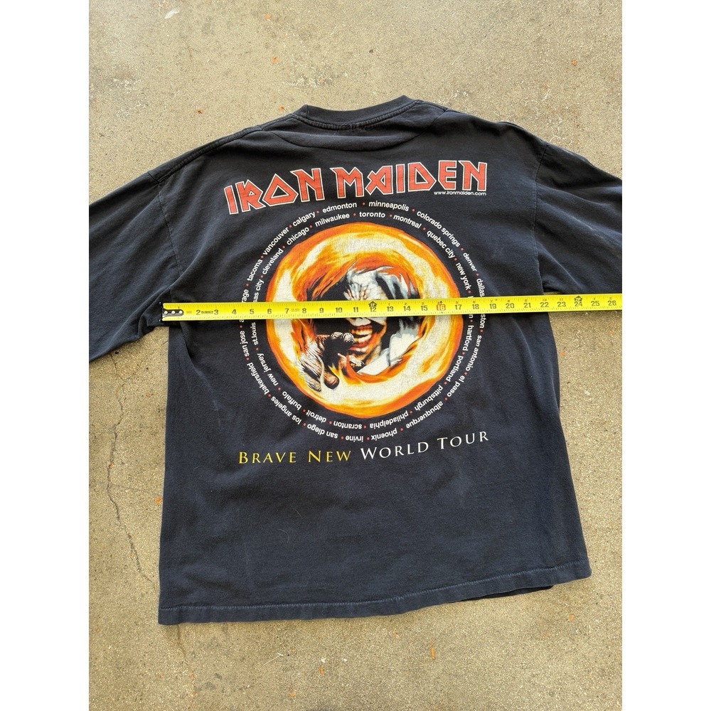 90's Iron Maiden Brave New World Tour Long Sleeve Shirt Black - Picture 4 of 5